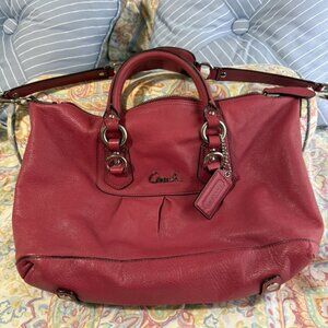Rose Coach Leather Purse - Barely Used!